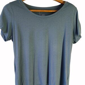J Joie Womens Blue Short Sleeve Scoop Neck T Shirt Size XL Cotton Modal Peru